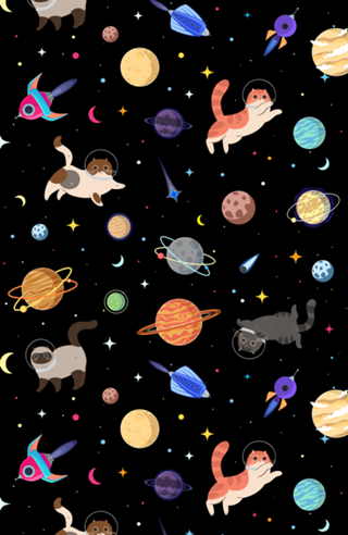 Space Cats (black)