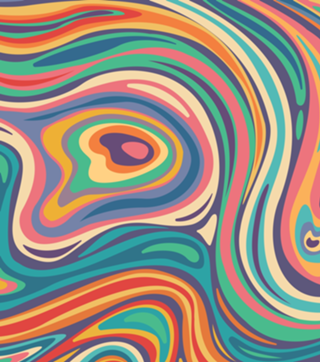 Psychedelic Abstract Retro Wavy