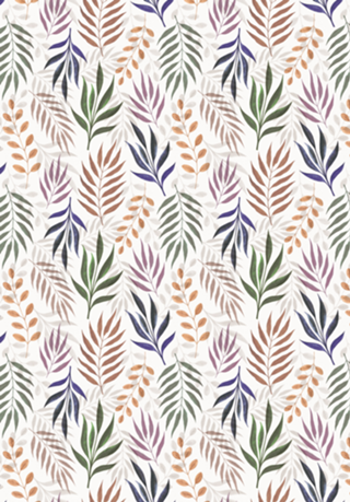 Watercolor Leaves Pattern