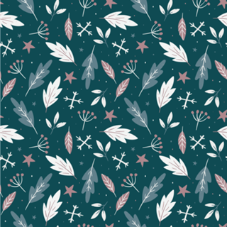 Greenish Blue Leaves Pattern
