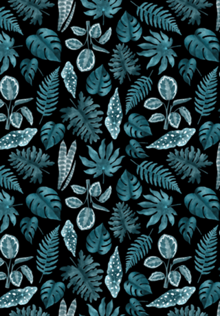 Folhagem Tropical Azul esverdeada