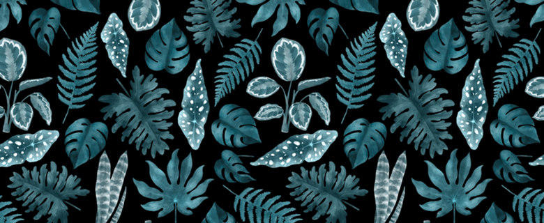 Folhagem Tropical Azul esverdeada