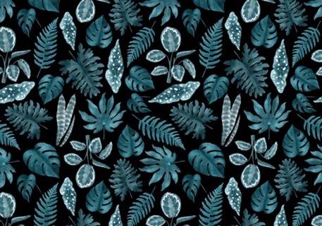 Folhagem Tropical Azul esverdeada