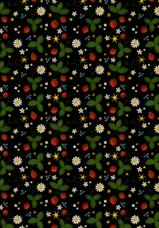 Floral Morangos silvestres