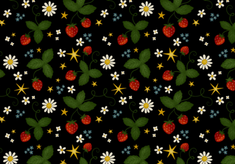 Floral Morangos silvestres