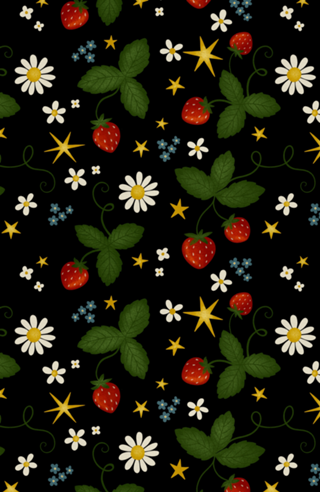Floral Morangos silvestres