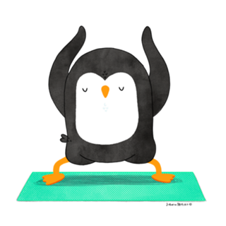 Pinguim Instrutor de Yoga