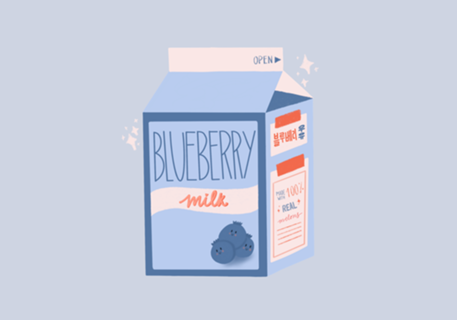 Caixinha de Leite de Blueberry - Blueberry Milk