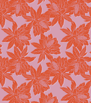 Floral Laranja Rosa