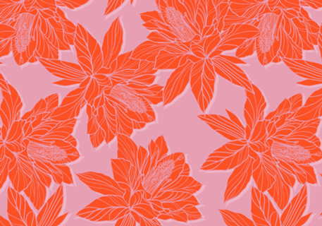 Floral Laranja Rosa