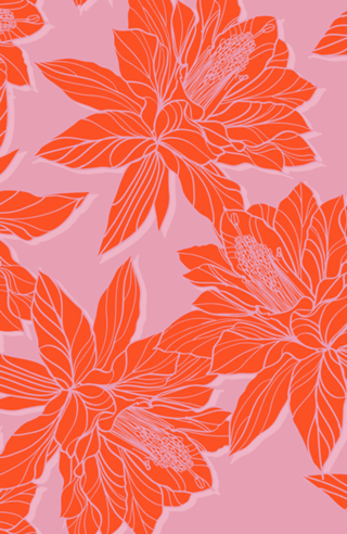 Floral Laranja Rosa