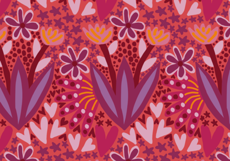 Floral Estrelas Corações