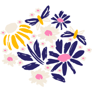 Jardim Floral - azul