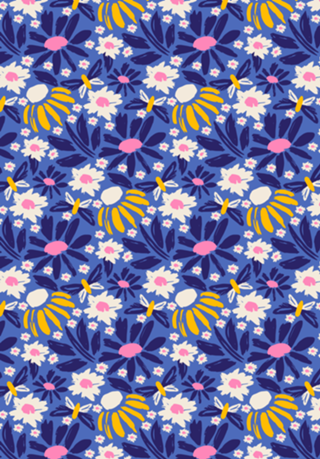 Jardim Floral - azul