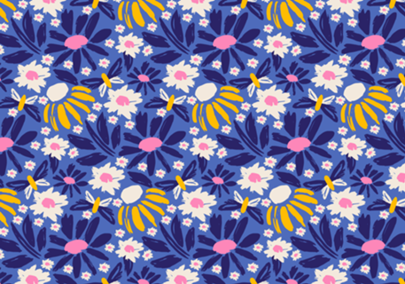 Jardim Floral - azul