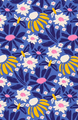 Jardim Floral - azul