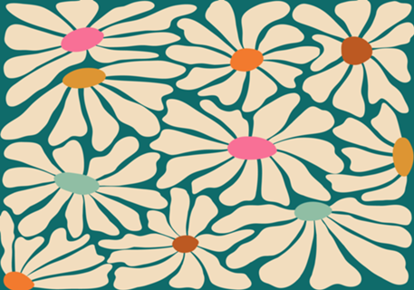 Flores Groovy - verde