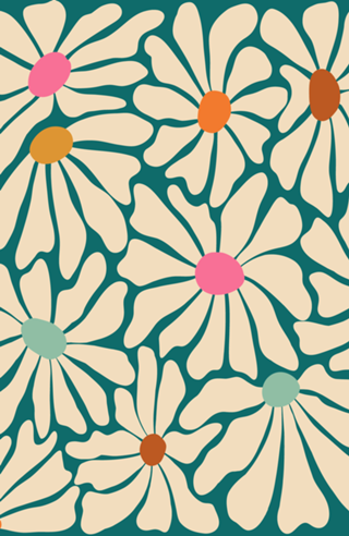 Flores Groovy - verde