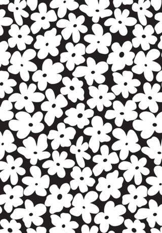 Flores Preto e Branco - anos 70