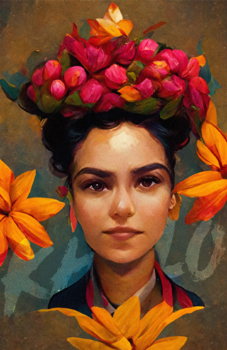 Frida and Flowers