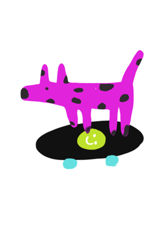 Skate dog