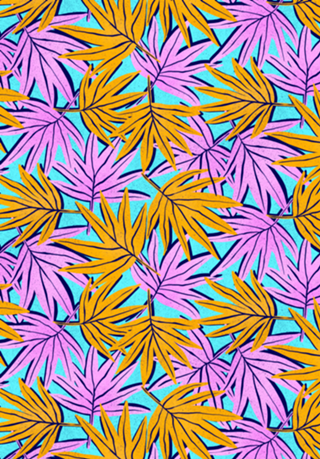 Folhas de Palmeira | Pink e Laranja