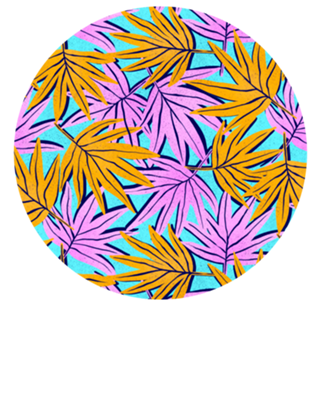 Folhas de Palmeira | Pink e Laranja