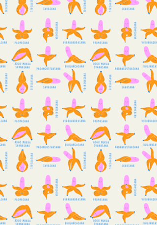 Banan-asanas | Bananas divertidas fazendo Ioga