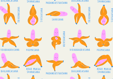 Banan-asanas | Bananas divertidas fazendo Ioga