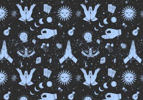 Mãos de Bruxa - Elementos Místicos | Azul