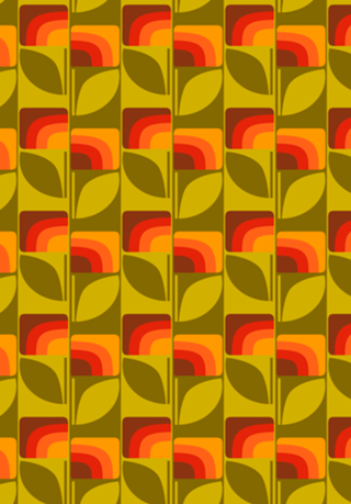 Flores Geométricas Retro
