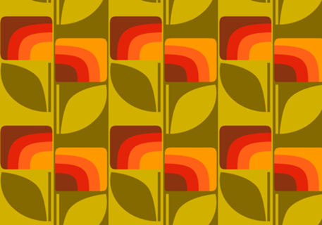Flores Geométricas Retro