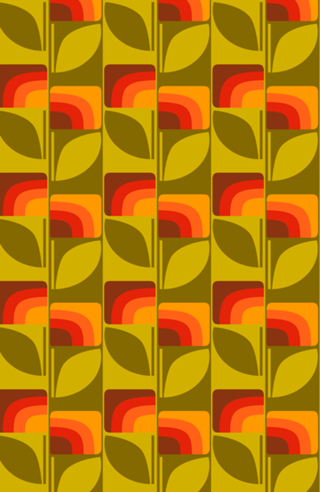 Flores Geométricas Retro