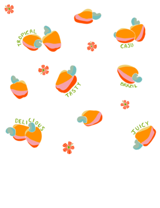 Caju Tropical | Laranja Rosa e Bege