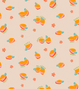 Caju Tropical | Laranja Rosa e Bege