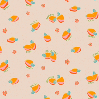 Caju Tropical | Laranja Rosa e Bege