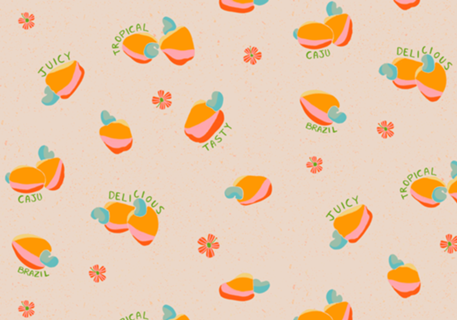 Caju Tropical | Laranja Rosa e Bege