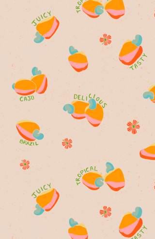 Caju Tropical | Laranja Rosa e Bege