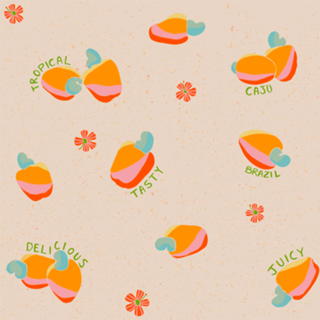 Caju Tropical | Laranja Rosa e Bege
