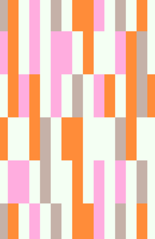 Barras Geométricas | Rosa e Laranja