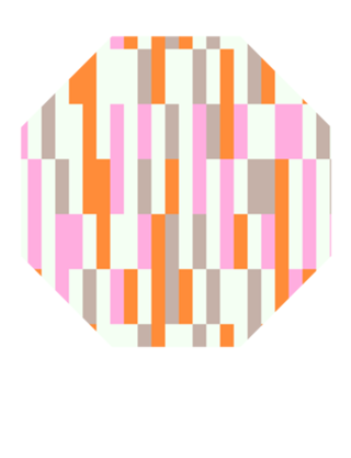 Barras Geométricas | Rosa e Laranja