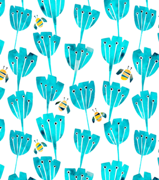 Tulipas Abstratas | Turquesa