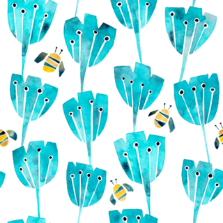 Tulipas Abstratas | Turquesa