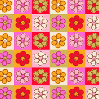 Margaridinhas Retro | Florzinhas Sorrindo
