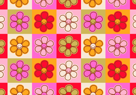 Margaridinhas Retro | Florzinhas Sorrindo