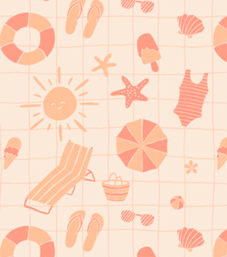 Na praia | Peach Fuzz | Pantone 2024