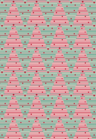 Árvores de Natal - Verde e Rosa