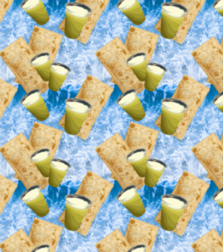 Pastel com caldo de cana