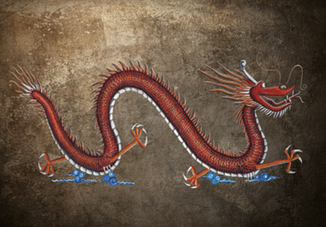 Dragão místico aquarela ilustração