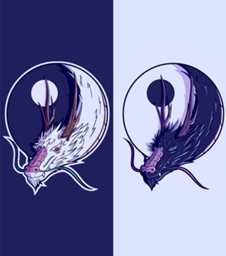 Dragão Negro Yin Yang